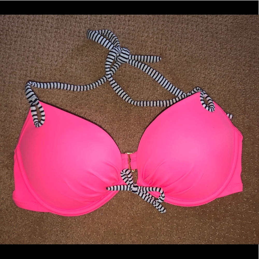 Hot pink victoria secret push up bikini top